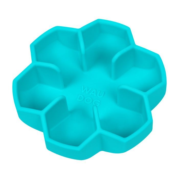 Универсальная посуда для животных WAUDOG Silicone миска для медленного питания 750 мл голубая (23542)