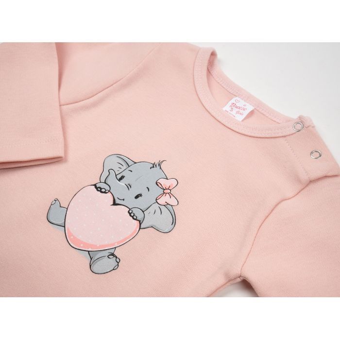 Боди детское Breeze со слоником (1027-80G-peach1) изображение 3