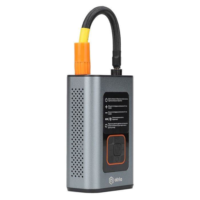 Автомобільний компресор ATRIA 60Вт 16л/хв, АКБ 4000мАг (MS22C-001) зображення 2