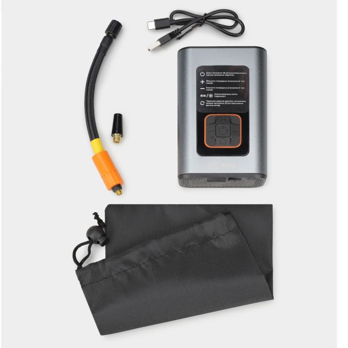 Автомобільний компресор ATRIA 60Вт 16л/хв, АКБ 4000мАг (MS22C-001) зображення 4