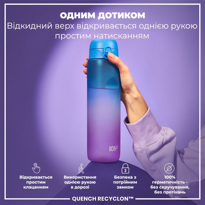 Бутылка для воды ION8 OneTouch Times To Drink 1000 мл BPA Free, Camo (I8RF1000PICAMO) изображение 2