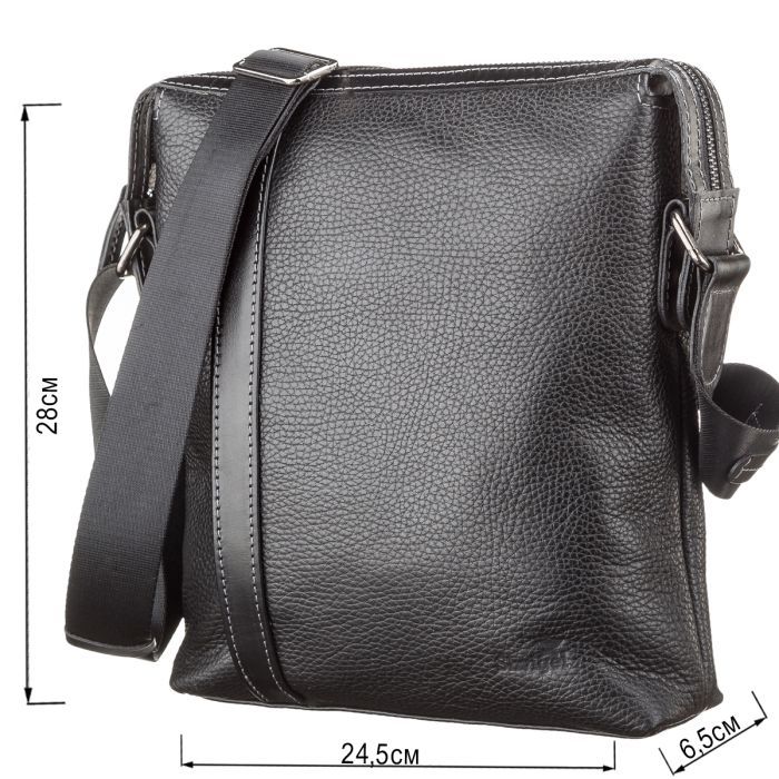 Сумка Shvigel Кожаная Черная (11122) изображение 3