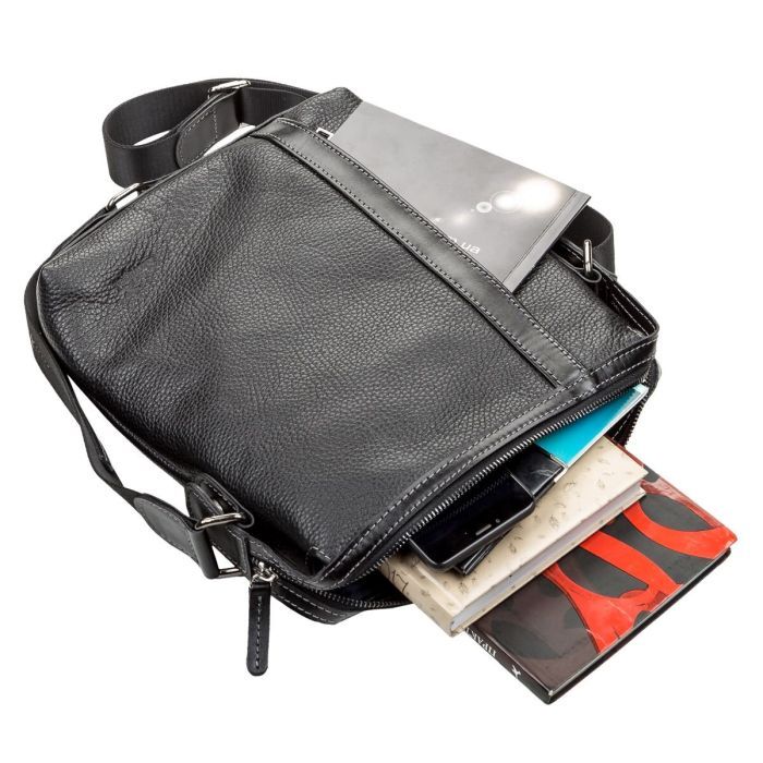 Сумка Shvigel Кожаная Черная (11122) изображение 6