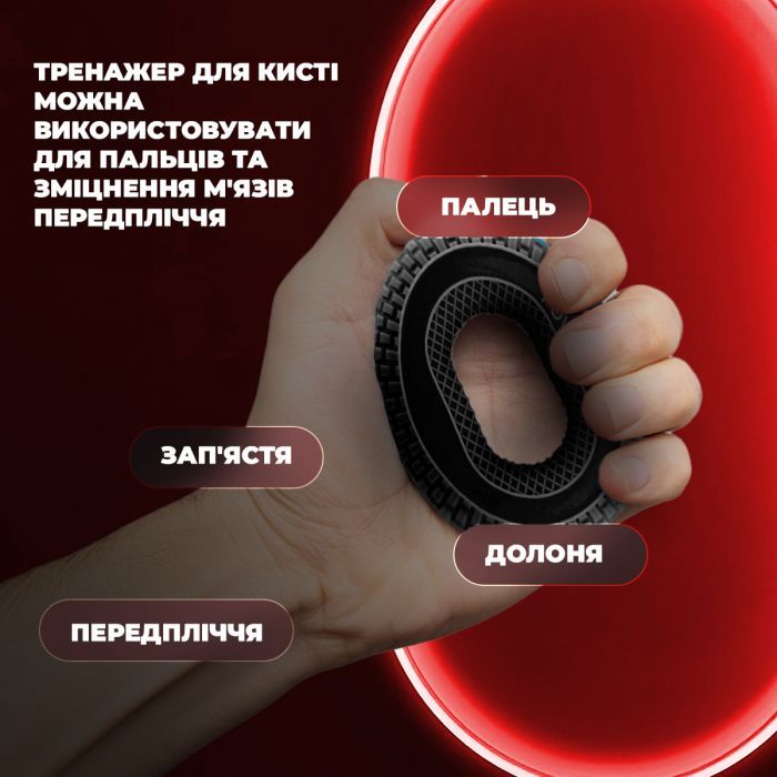 Эспандер PowerPlay PP-4333 Hand Grip Hard 30 кг Чорний (PP_4333_Black_30kg) изображение 7
