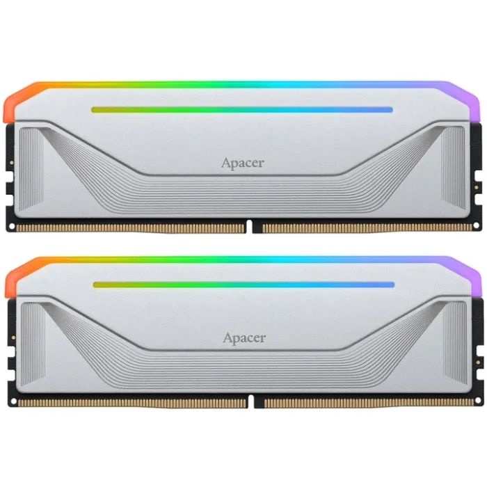 Модуль памяти для компьютера DDR5 32GB (2x16GB) 5600 MHz NOX RGB Silver Apacer (AH5U32G56C522NWAA-2)