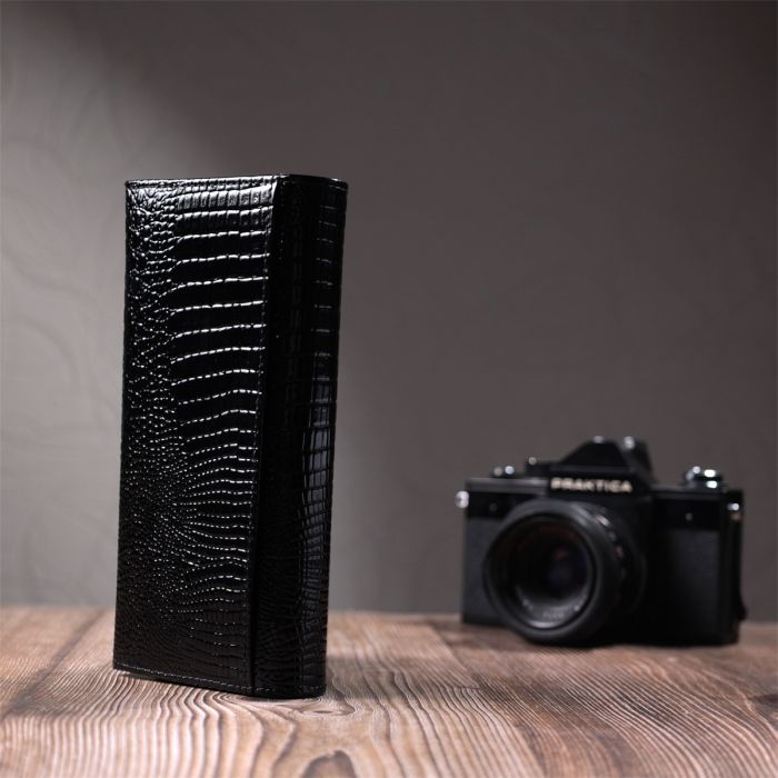 Кошелек ST Leather Из натуральной лакированной кожи Черный (22679) изображение 11
