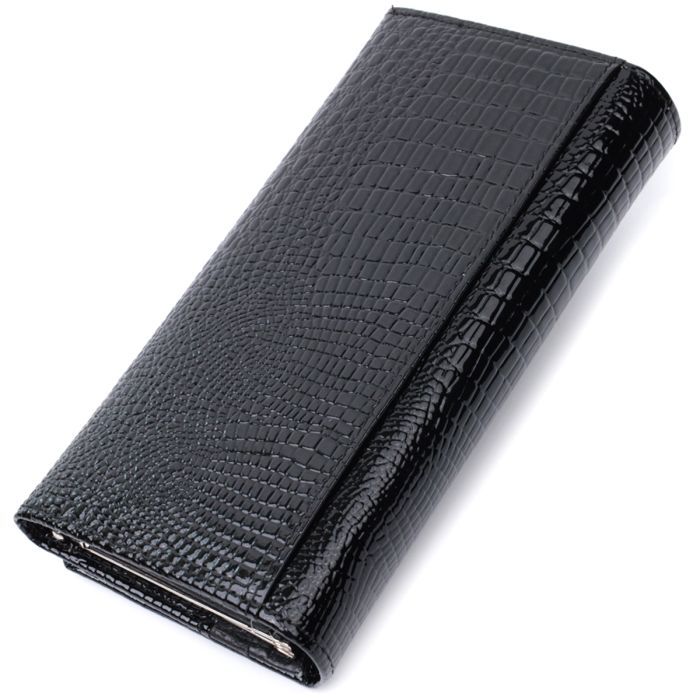Кошелек ST Leather Из натуральной лакированной кожи Черный (22679) изображение 2