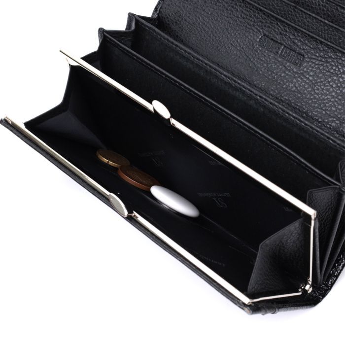 Кошелек ST Leather Из натуральной лакированной кожи Черный (22679) изображение 9