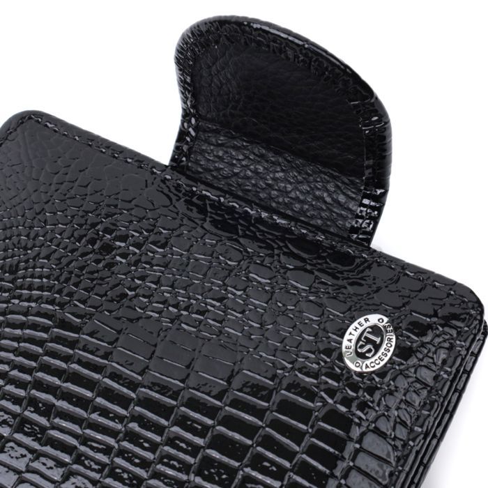 Гаманець ST Leather З натуральної шкіри Чорний (22686) зображення 5