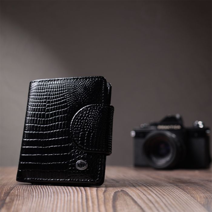 Гаманець ST Leather З натуральної шкіри Чорний (22686) зображення 9