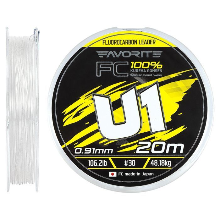 Флюорокарбон Favorite U1 FC 20m 22/0.78mm 81.6lb/37.0kg (1693.12.01)