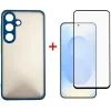 Чехол для мобильного телефона Dengos Kit Samsung Galaxy S25 Plus Matte + glass (Blue) (DG-KM-143)