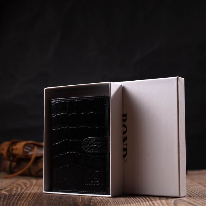 Портмоне Bond Accessories З натуральної шкіри Коричневе (22058) зображення 12