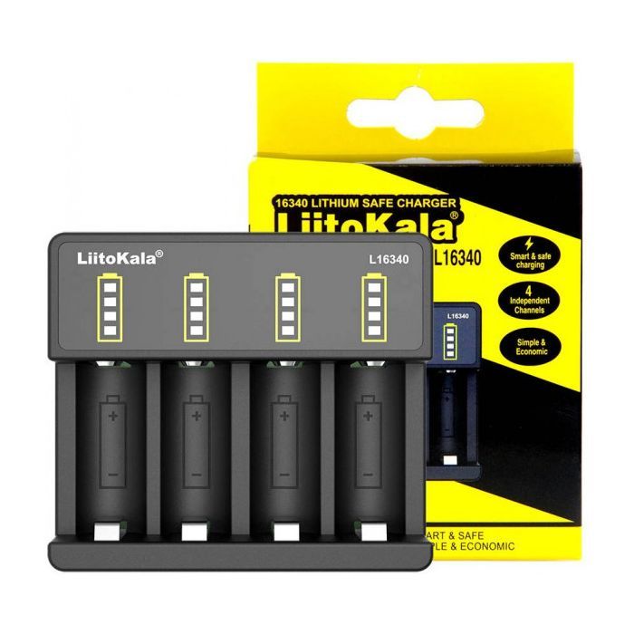 Зарядное устройство для аккумуляторов Liitokala 4 Slots, Li-ion, 16340, CR123A (Lii-L16340) изображение 6