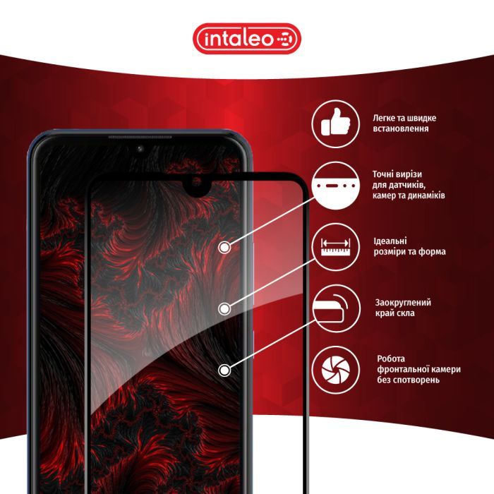 Стекло защитное Intaleo Full Glue ZTE Blade L220 Black (1283126583360) изображение 3