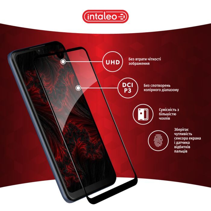 Стекло защитное Intaleo Full Glue ZTE Blade L220 Black (1283126583360) изображение 4