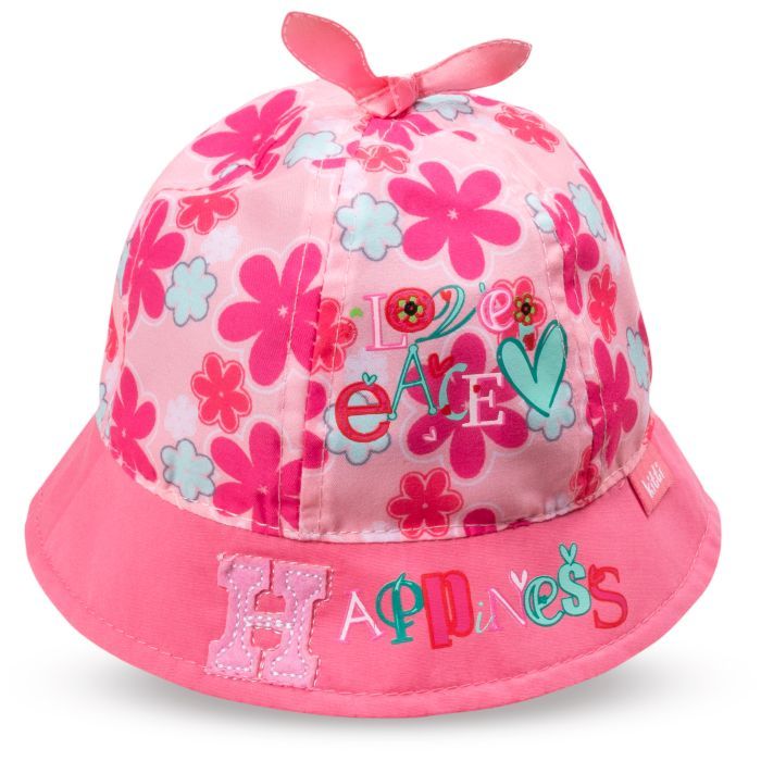 Панама детская Kitti с цветочками (Y8020-1-44G-pink)