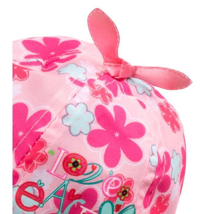 Панама детская Kitti с цветочками (Y8020-1-44G-pink) изображение 4