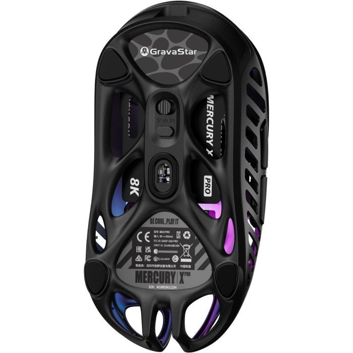 Мышка GravaStar Mercury X Pro 8K Wireless/Bluetooth/USB Black (GSXPRO_BLK) изображение 6