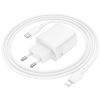 Зарядное устройство BOROFONE BN26 Fuente USB-C PD20W + cable USB-C to Lightning White (6941991120244) изображение 5