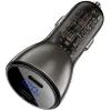 Зарядний пристрій Acefast B10 Car Charger 2xUSB-C 60W with digital display Metal Black (6974316282358) зображення 2