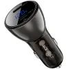 Зарядний пристрій Acefast B10 Car Charger 2xUSB-C 60W with digital display Metal Black (6974316282358) зображення 3