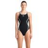 Купальник Arena Pro_File Swimsuit Solid 008055-510 Чорний/Білий 44 (3468337414346)