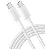 Дата кабель USB-C to USB-C 0.9m nylon 322 white Anker (A81F5H21/A81F5G21) зображення 2