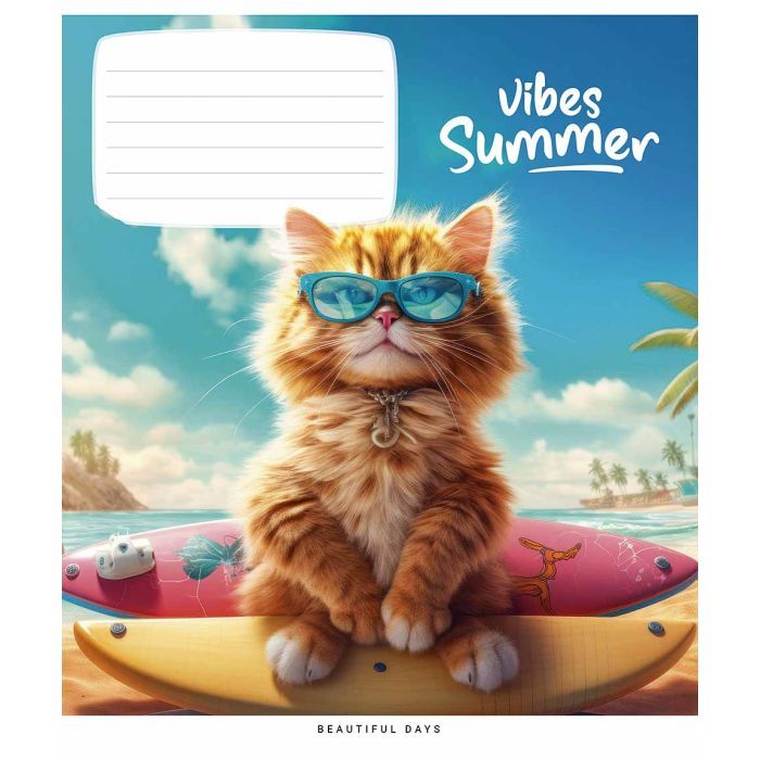 Зошит Школярик Summer vibes 18 аркушів клітинка (018-3494K) зображення 2