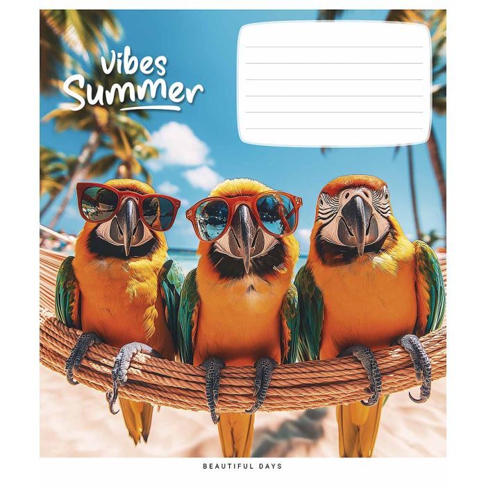 Зошит Школярик Summer vibes 18 аркушів клітинка (018-3494K) зображення 4