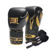 Боксерские перчатки Leone GN220 DNA Black 12 унцій (GN220_Black_12oz)