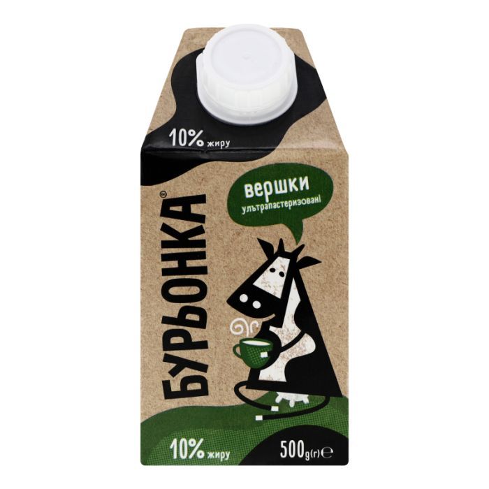 Сливки Бурьонка ультрапастеризованные 10% 500 г (482568)