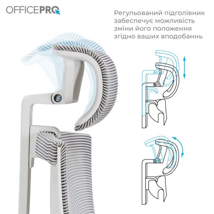 Офісне крісло OfficePro Balance OC620-W-LG-LG (OC620-W-LG-LG) зображення 5