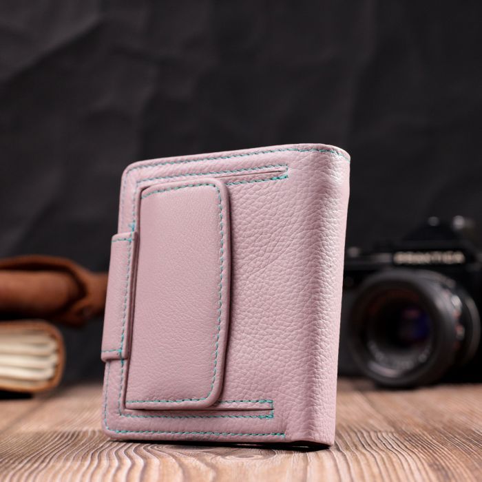 Гаманець ST Leather З натуральної шкіри Бежевий (19456) зображення 10