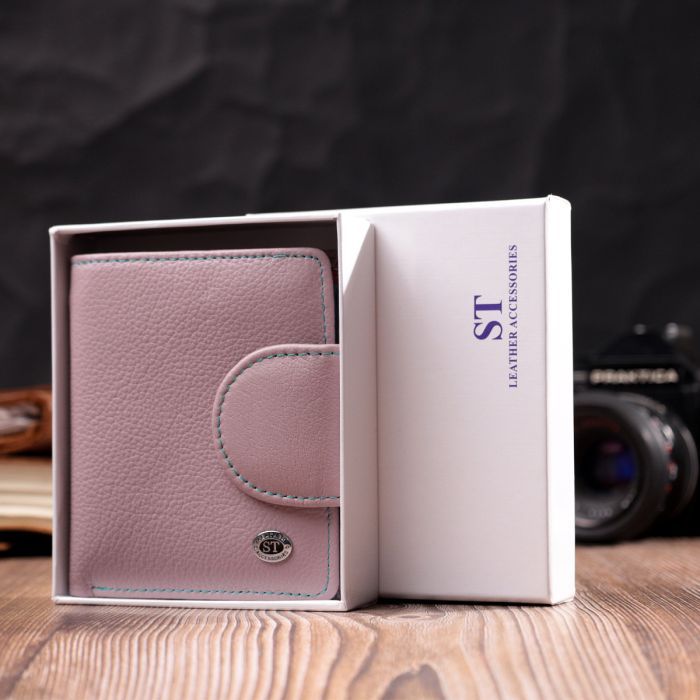 Гаманець ST Leather З натуральної шкіри Бежевий (19456) зображення 11