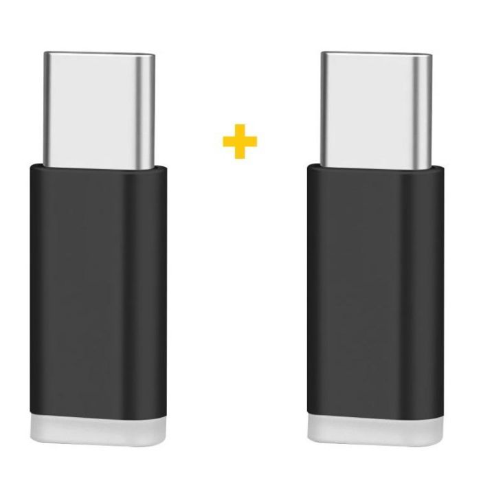 Перехідник Micro 5P F to USB-C M 2PCS black XoKo (XK-AC010-BK2)