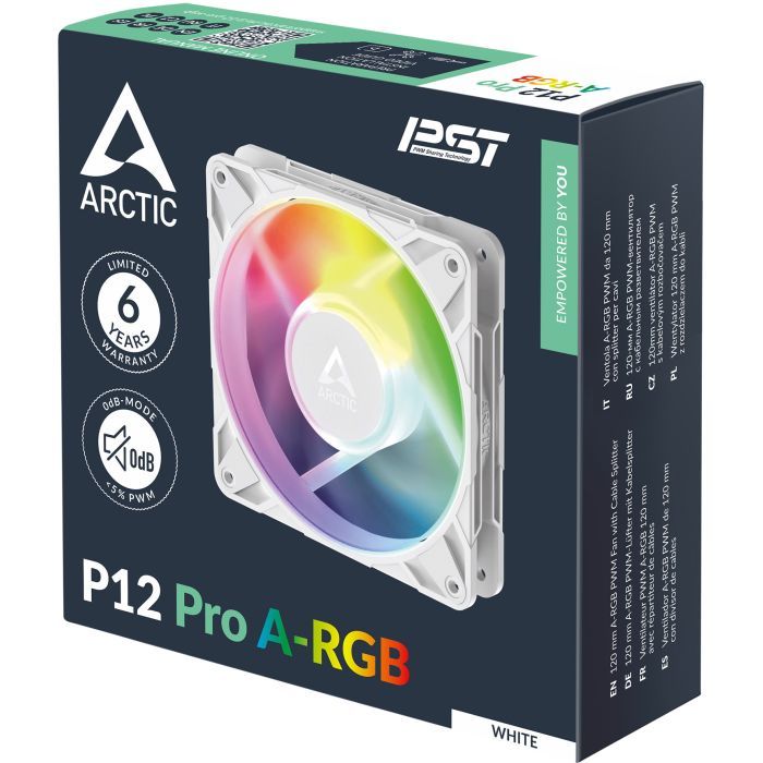 Кулер для корпуса Arctic P12 PRO A-RGB WHT (ACFAN00311A) изображение 8