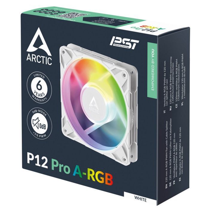 Кулер для корпуса Arctic P12 PRO A-RGB WHT (ACFAN00311A) изображение 8