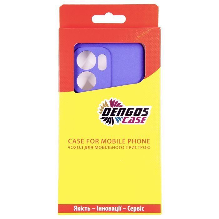 Чехол для мобильного телефона Dengos Oppo Reno13 F Case Carbon + Glass (Purple) (DG-KM-151) изображение 4