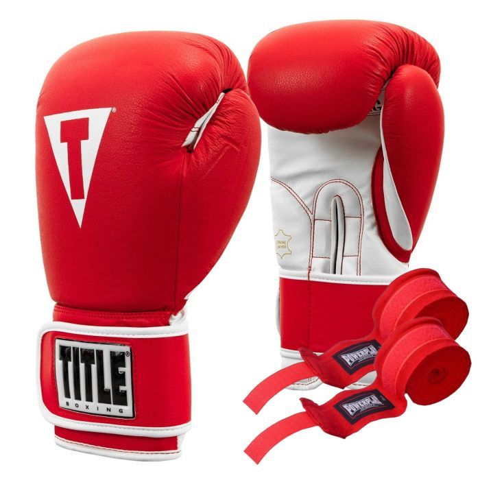Боксерские перчатки Title Boxing Pro Style Leather Gloves3.0 Red/White 12 oz (TVVTG3 12 RD/WH)