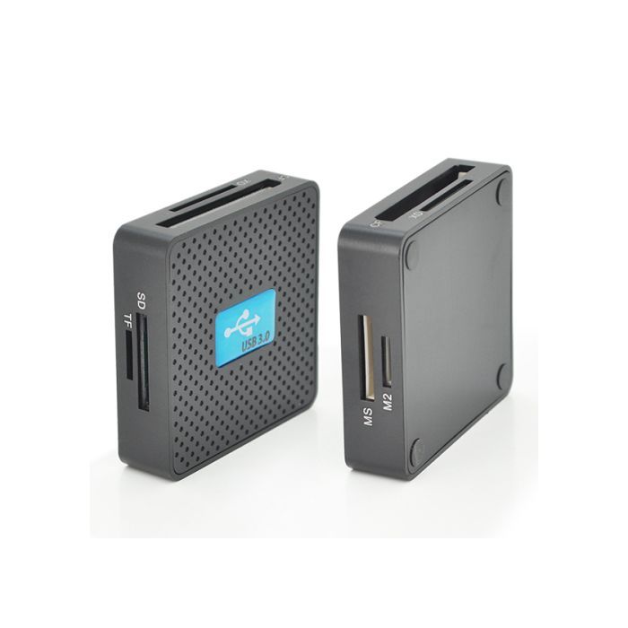 Считыватель флеш-карт Voltronic USB 3.0 to SD/MMC/MS/TF/M2 black (HDH-939B/08624)