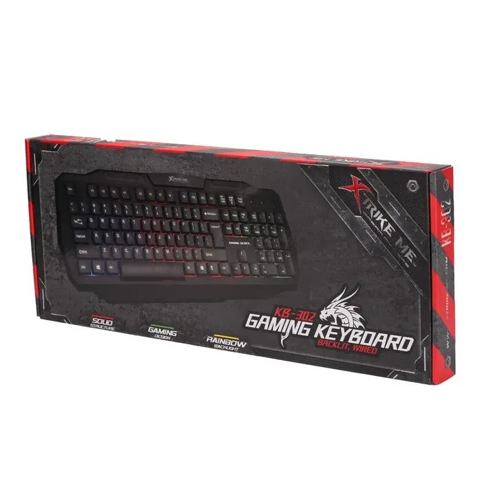 Клавіатура Xtrike ME KB-302 RGB Black (KB-302) зображення 3