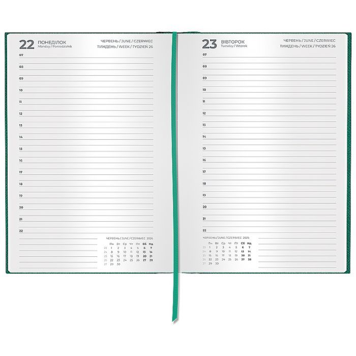 Тижневик Axent датований 2026 Classic Style, 145х210, чорний (8840-26-1-A) зображення 3