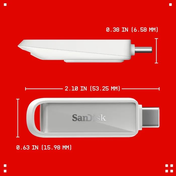 USB флеш накопичувач SanDisk 128GB Phone Drive Arctic White Type-C USB 3.2 (SDIXS0N-128G-GN6NE) зображення 3