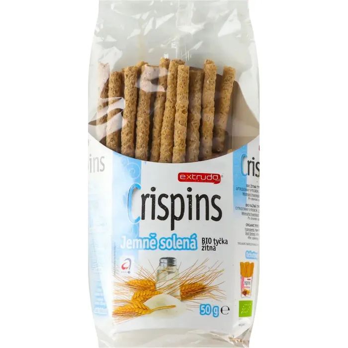 Хлебцы детские Extrudo Crispins Органические палочки с солью 50 г (27770-577)