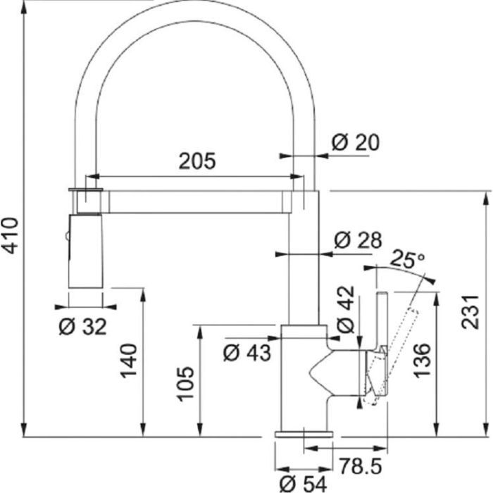 Смеситель Franke Lina Semi Pro (115.0725.838) изображение 6