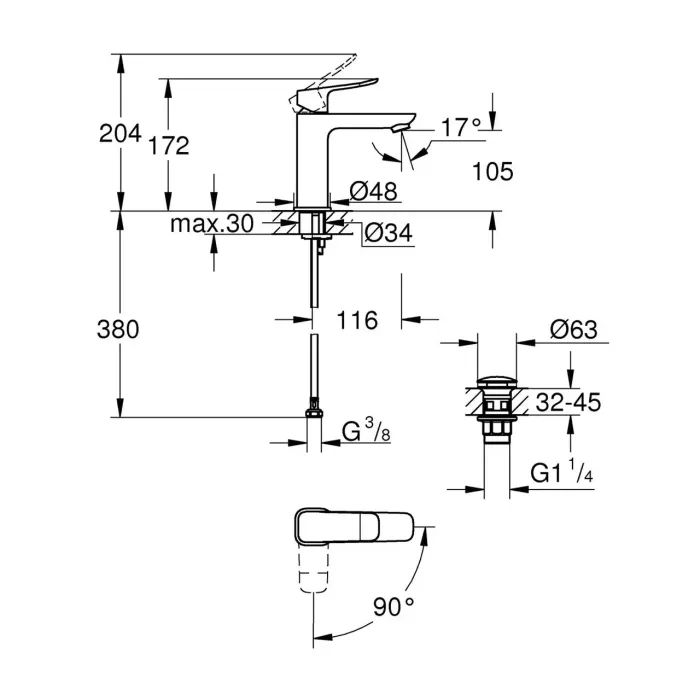 Смеситель Grohe QuickFix 1018360000 изображение 5