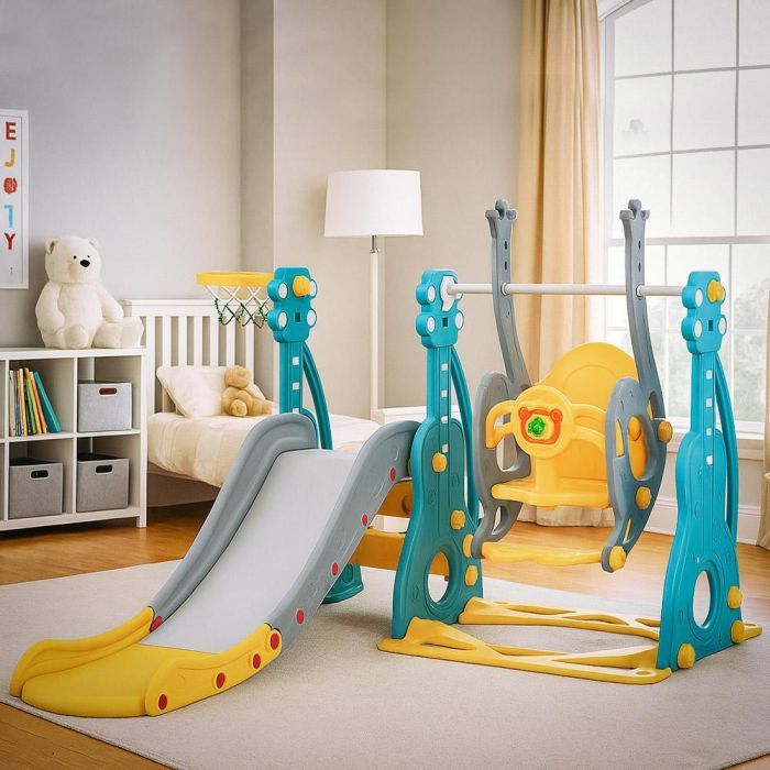 Игровая площадка Mealux Ariel (KD-B252 Yellow/Blue/Grey) изображение 4