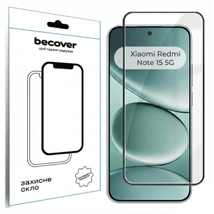 Скло захисне BeCover Xiaomi Redmi Note 15 5G Black (714790)