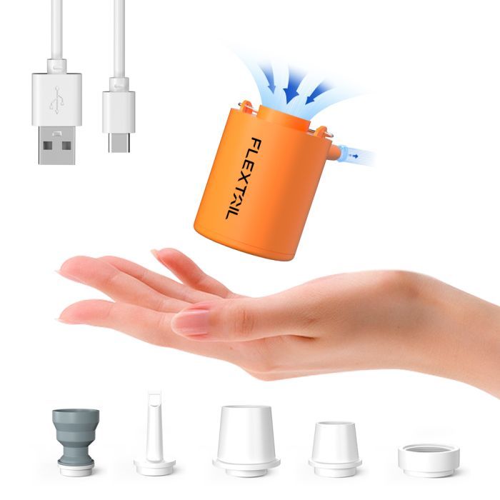 Насос для надувних меблів Flextail Tiny Pump, помаранчевий (6975755961378)